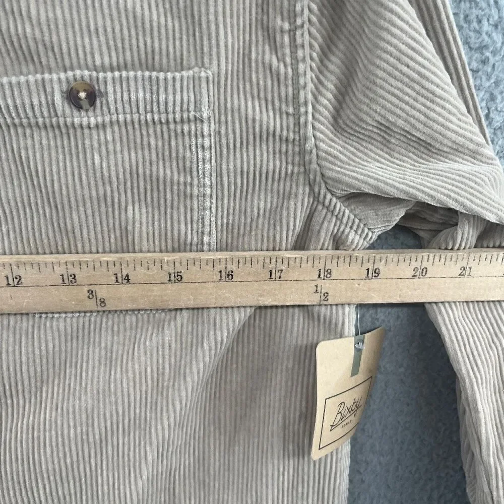 NWT Stitchfix Bixby Nomad Button-down Corduroy Shacket size 12-14 girls Tan
